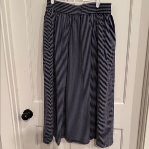 a new day Navy and White Striped A-Line Skirt